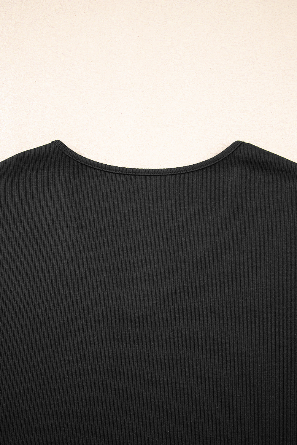 Black Flower Applique Mesh Long Sleeve V Neck Blouse