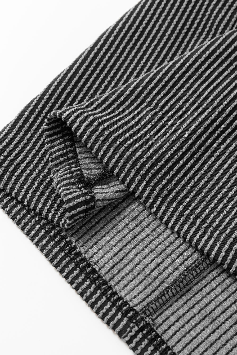 Bright Pink Striped Ribbed Knit T-shirt Shift Dress