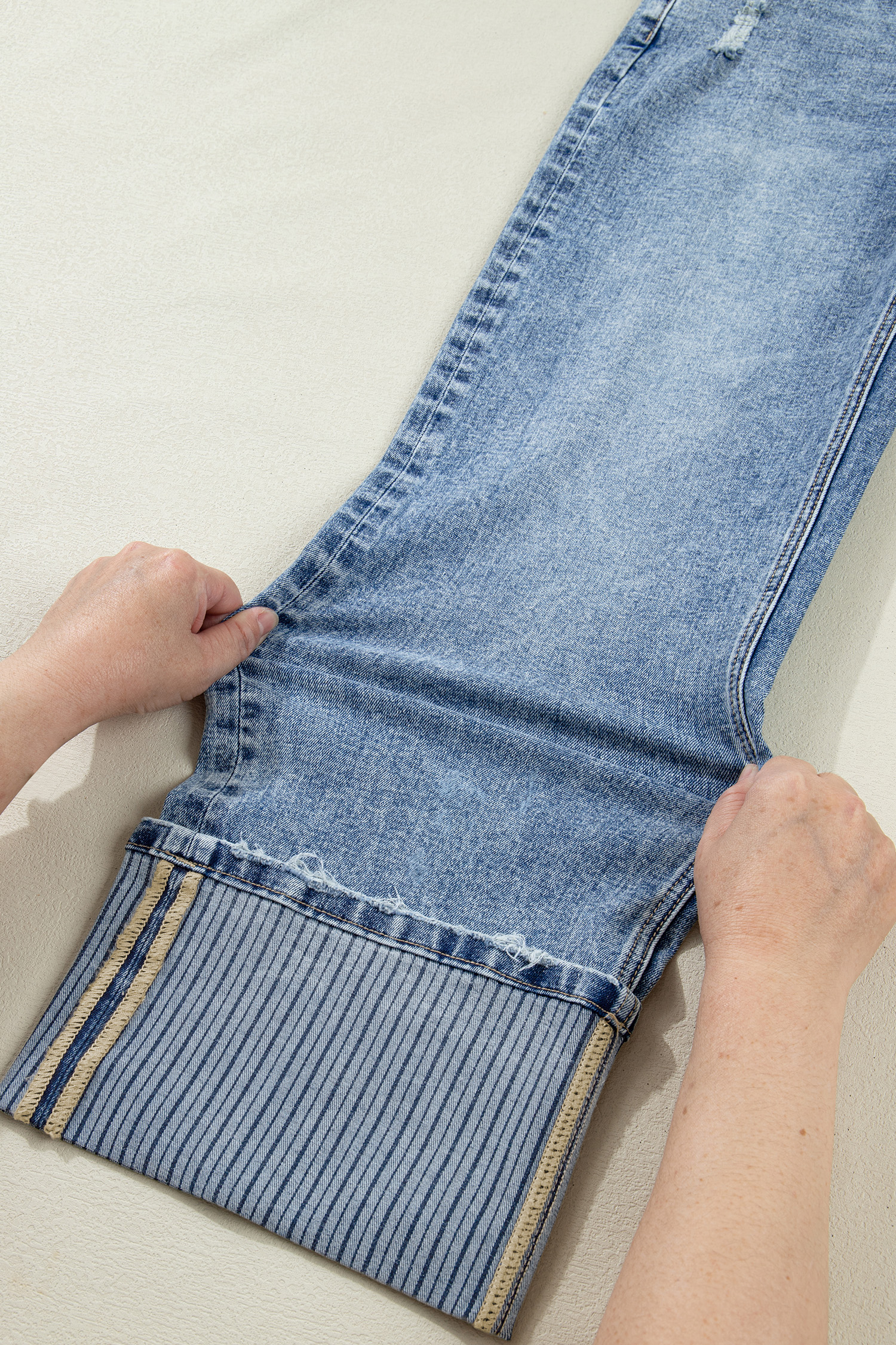 Ashleigh Blue Cuffed Straight Loose Jeans