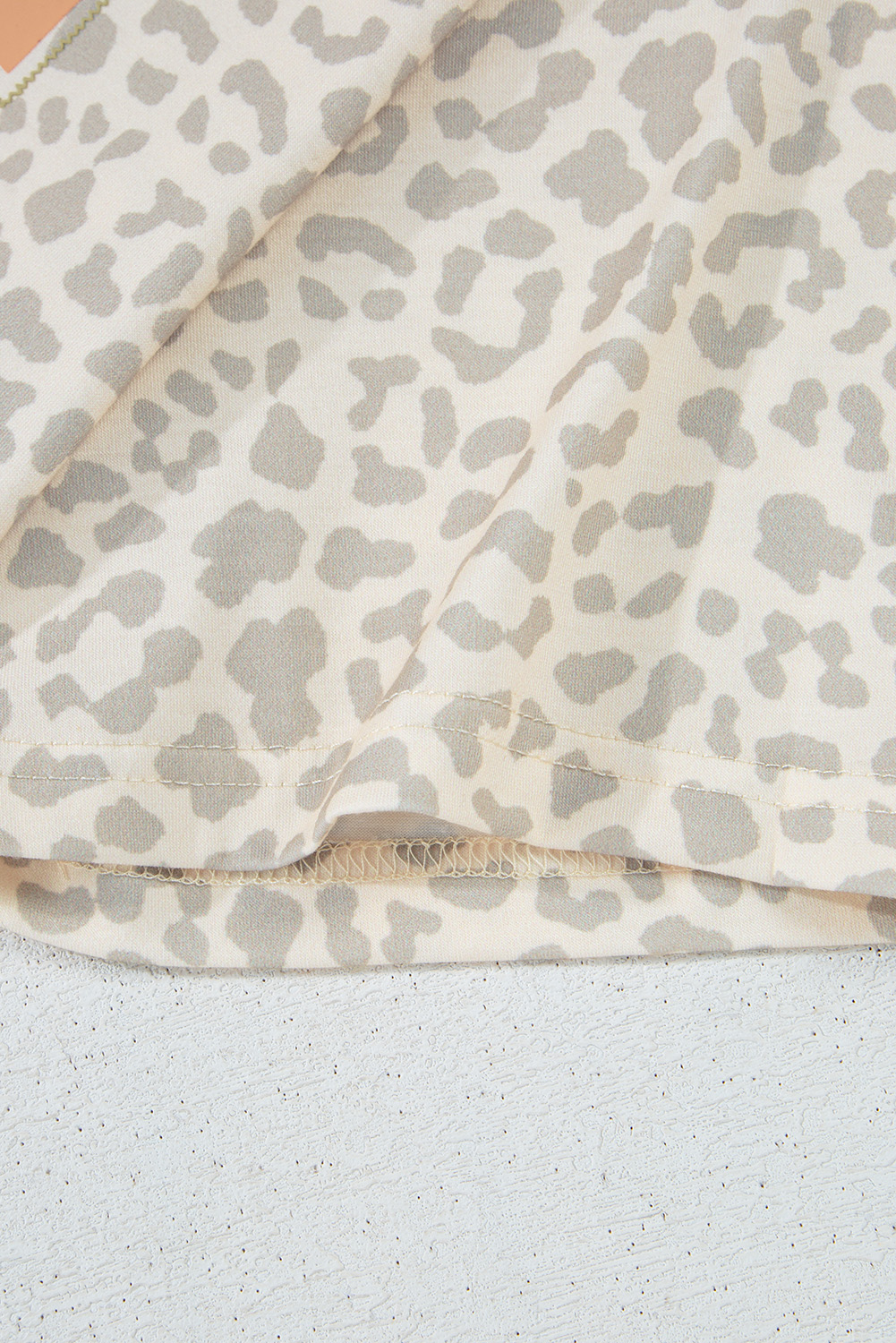 Yellow MAMA Letter Graphic Leopard Loose Tee