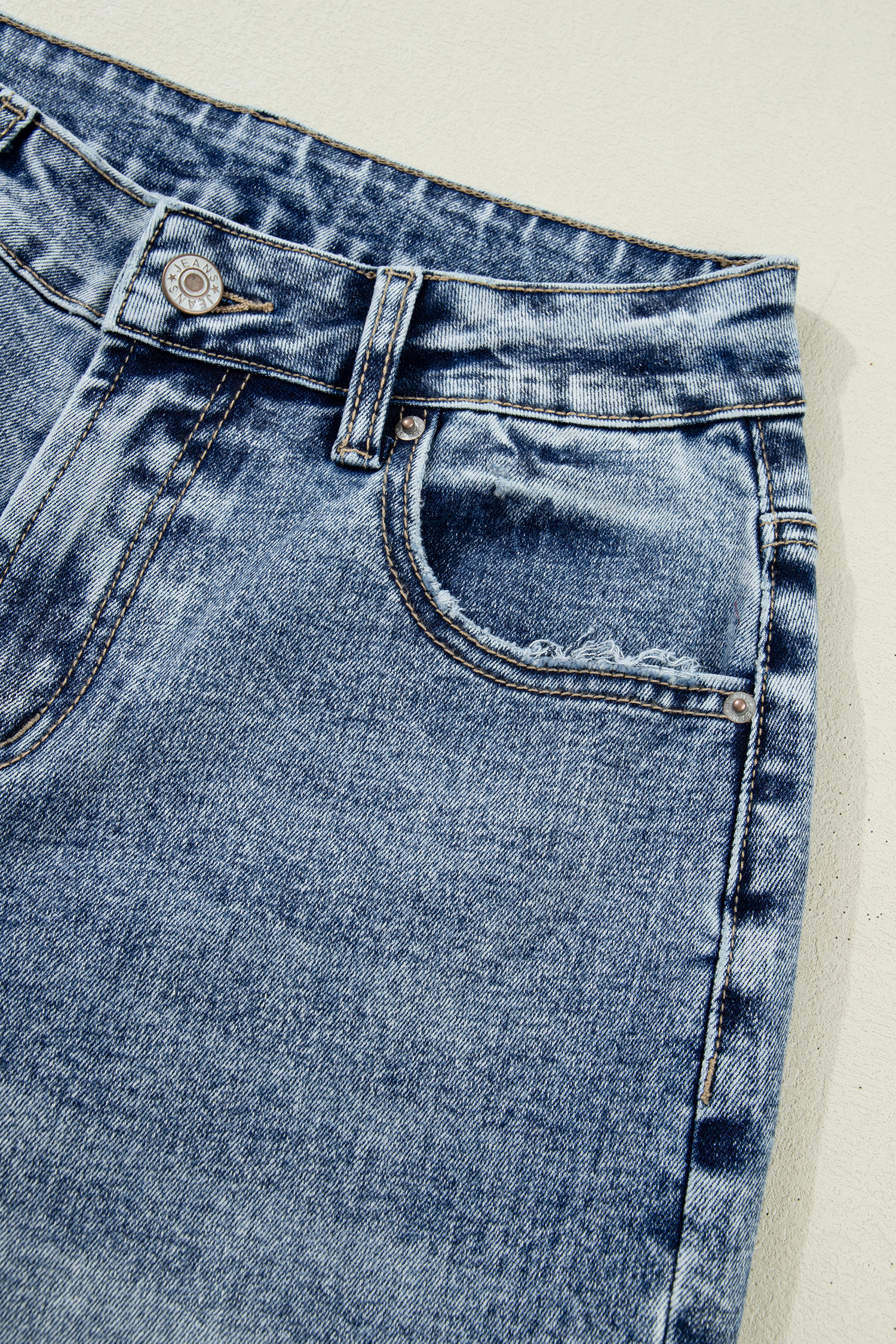 Ashleigh Blue Cuffed Straight Loose Jeans