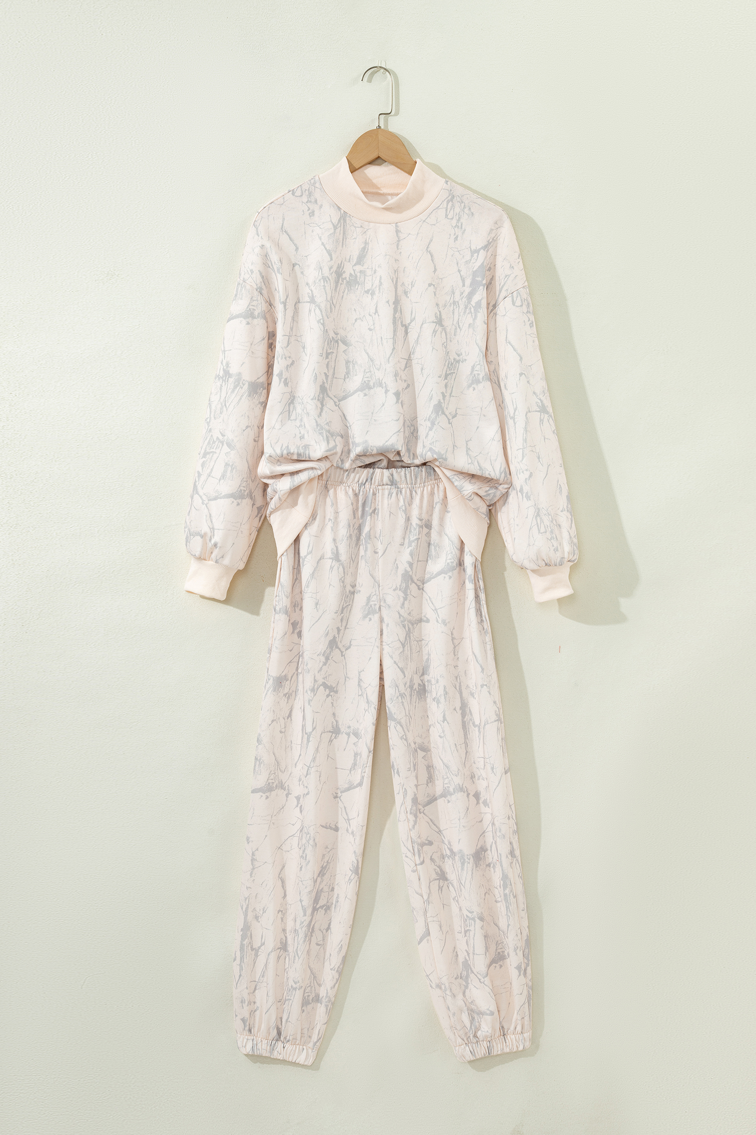 Pink Camo Print Jogger Pants Set