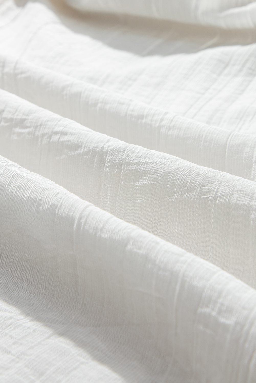 White Solid Drop Waist Pleated Wide Leg Casual Pants