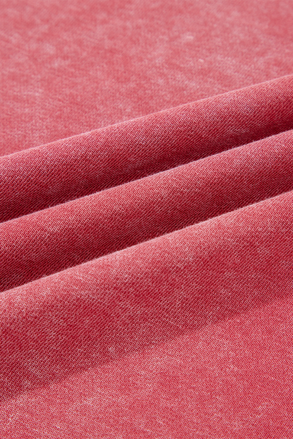 Racing Red Mineral Wash Raglan Sleeve Raw Hem Crop Sweatshirt