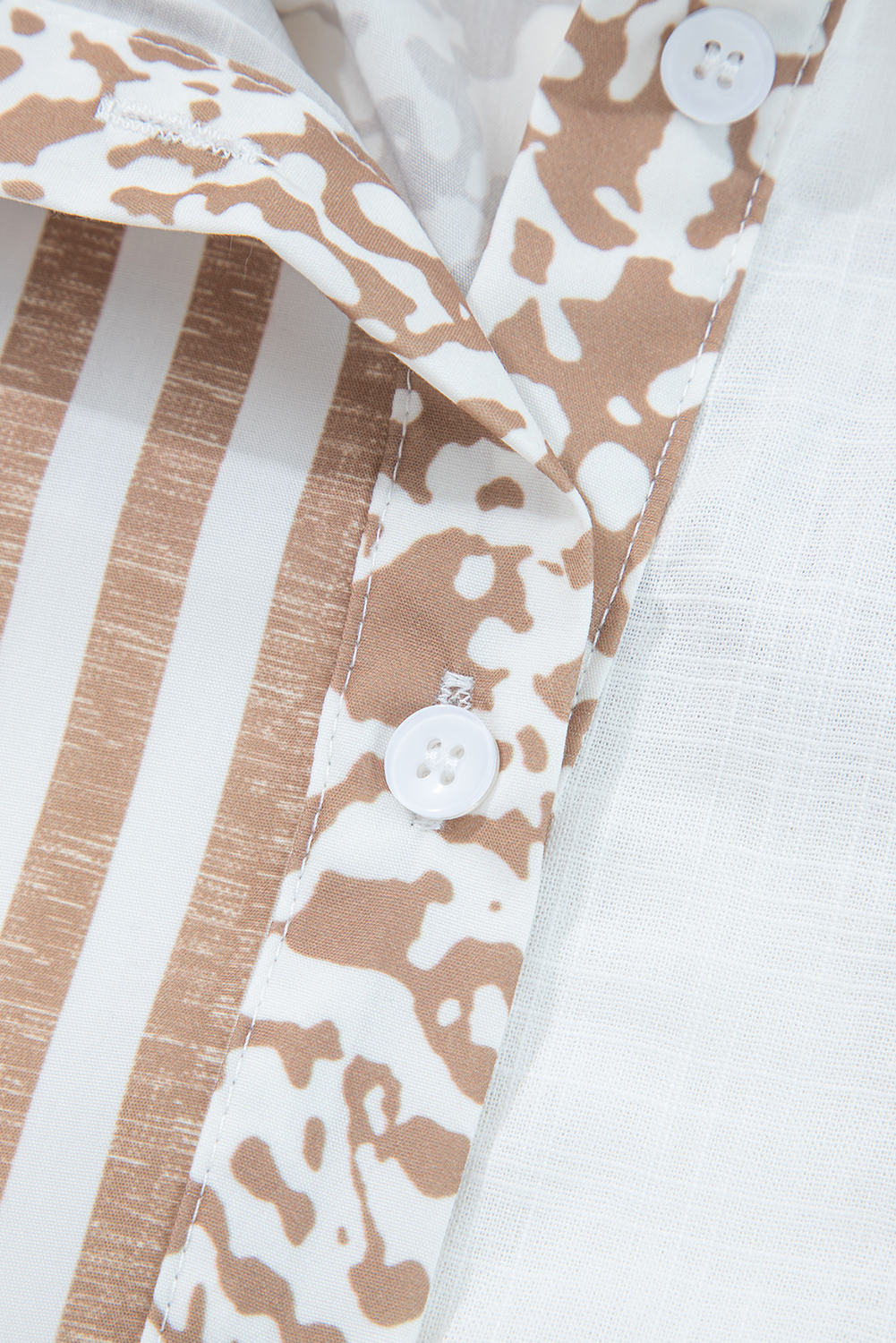 Sky Blue Leopard Striped Western Casual Shirt