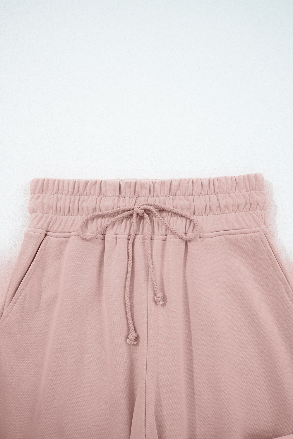 Bright Green Drop Shoulder Puff Sleeve Crop Pullover Drawstring Wide Leg Pants Set