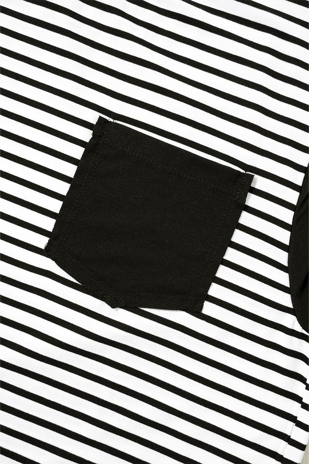 Red Stripe Chest Pocket Patch Round Neck Tank Top