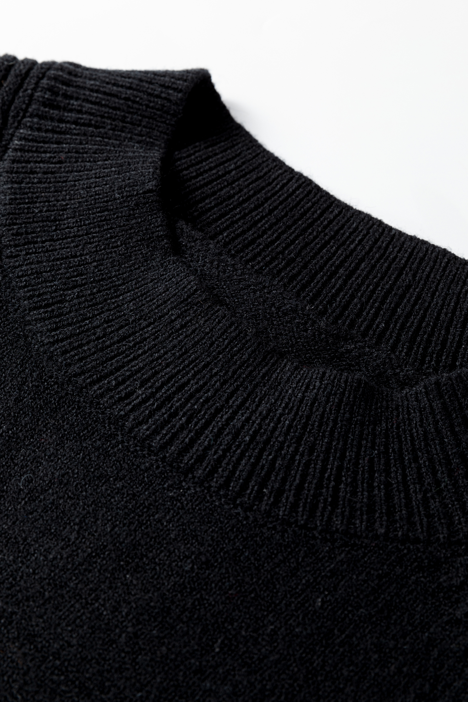 Smoke Gray High Neck Puff Sleeve Sweater Pleated Mini Skirt 2pcs Knitted Outfit