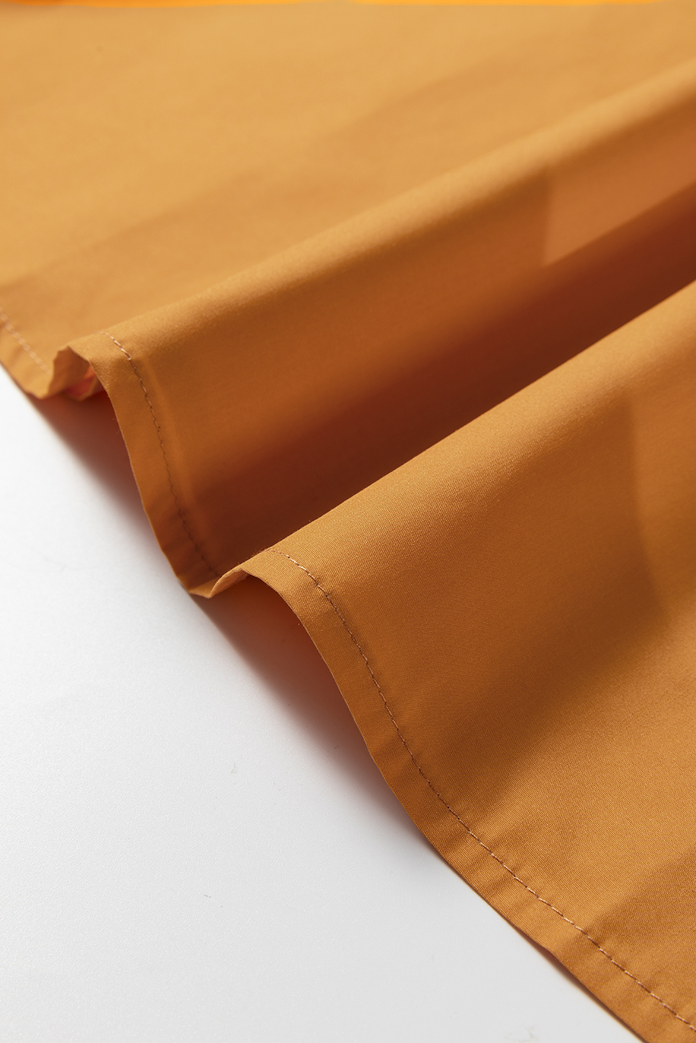 Buckskin Contrast Leopard Trim Split Neck Puff Sleeve Blouse