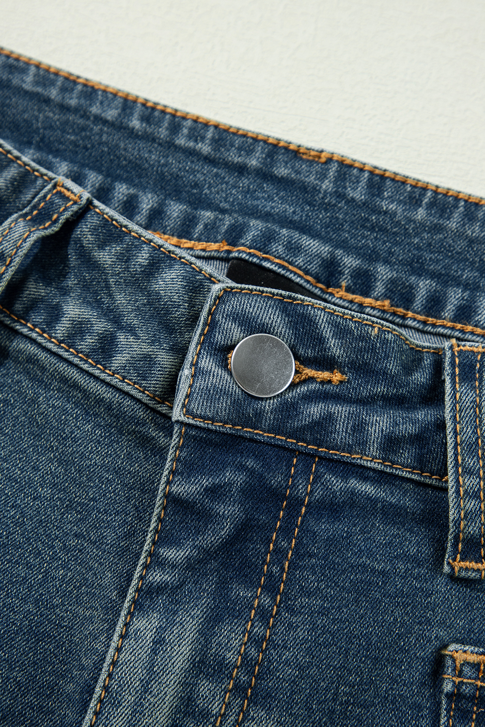 Real Teal Square Patch Pocket High Rise Shift Jeans