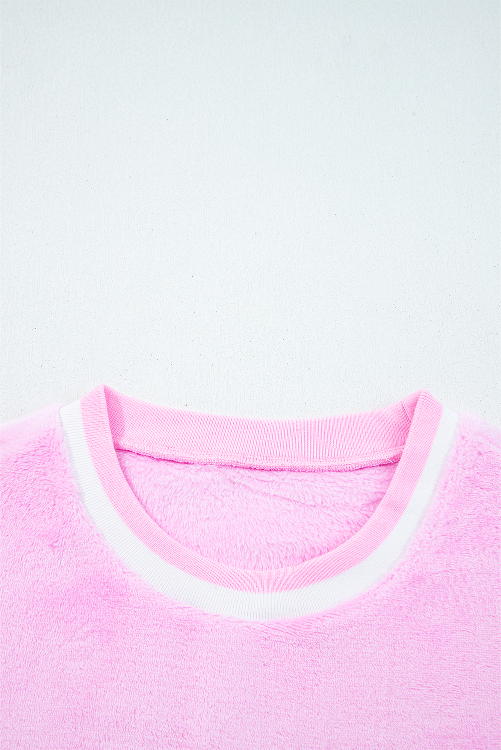 Sachet Pink Sequin Chenille MERRY Graphic Plush Pullover