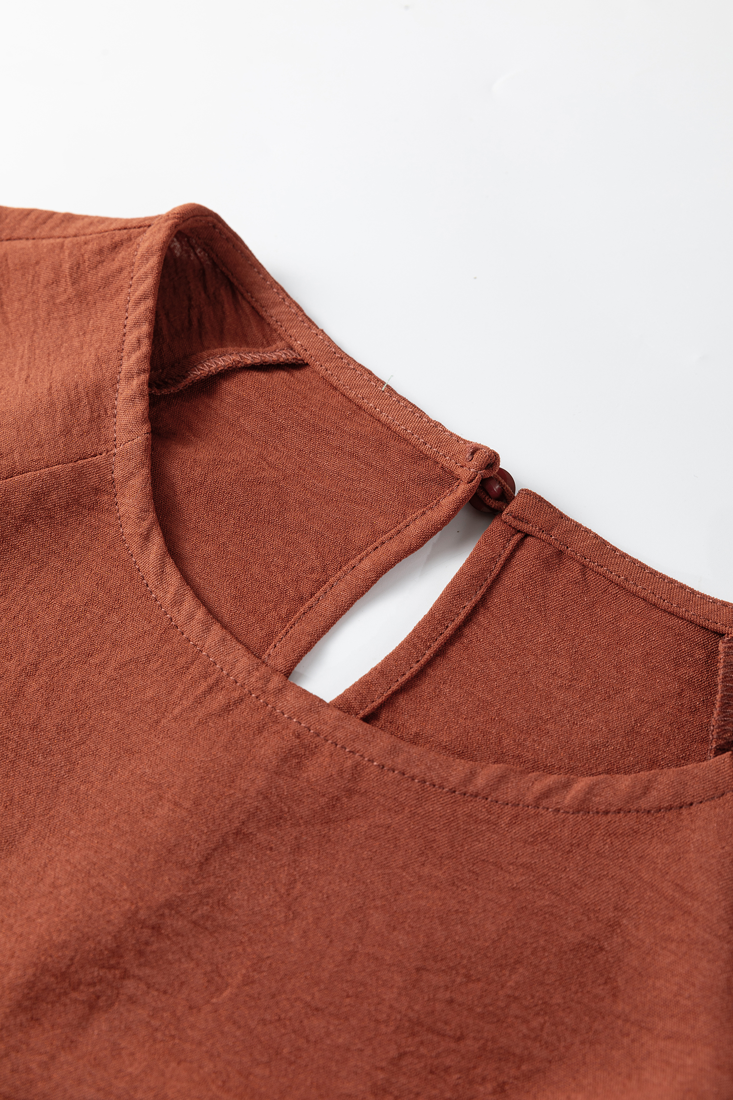 Clay Leopard Detail Loose Bracelet Sleeve Top