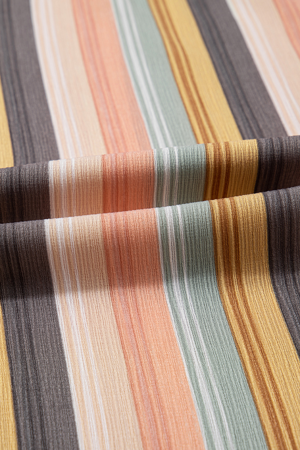 Multicolour Vertical Striped Smocked Cami Top Wide Leg Pants Set