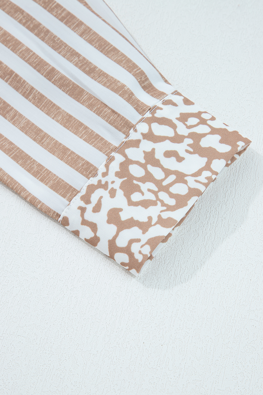 Sky Blue Leopard Striped Western Casual Shirt