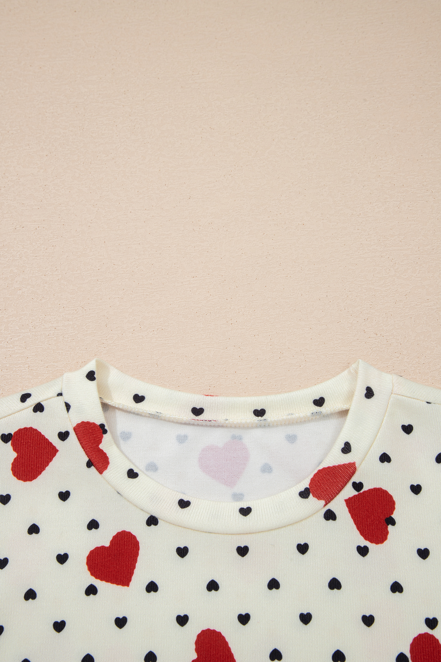 Red Dotted Heart Festive Valentine Blouse