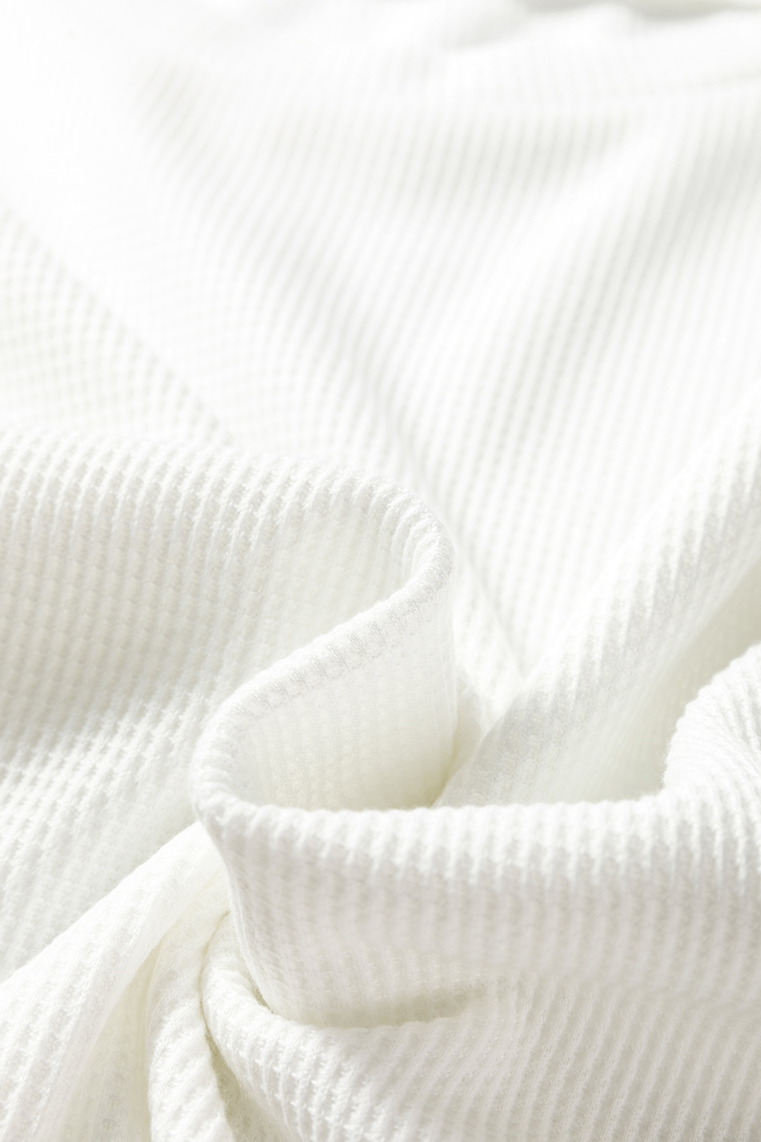 White Lace Long Sleeve Textured Pullover