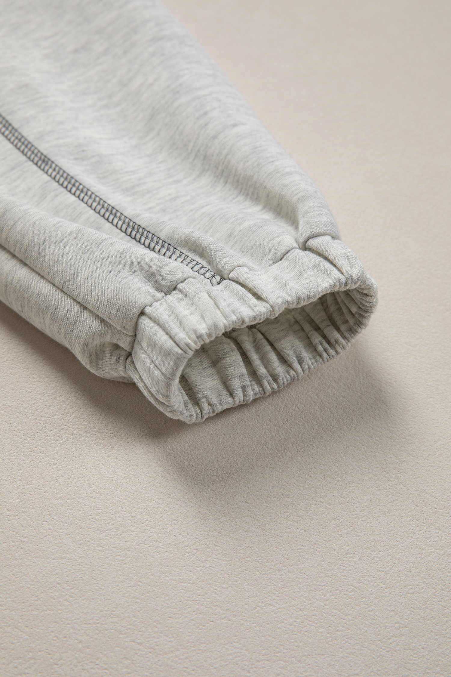 Light Grey Half Zip Stand Neck Seam Detail Long Sleeve Top