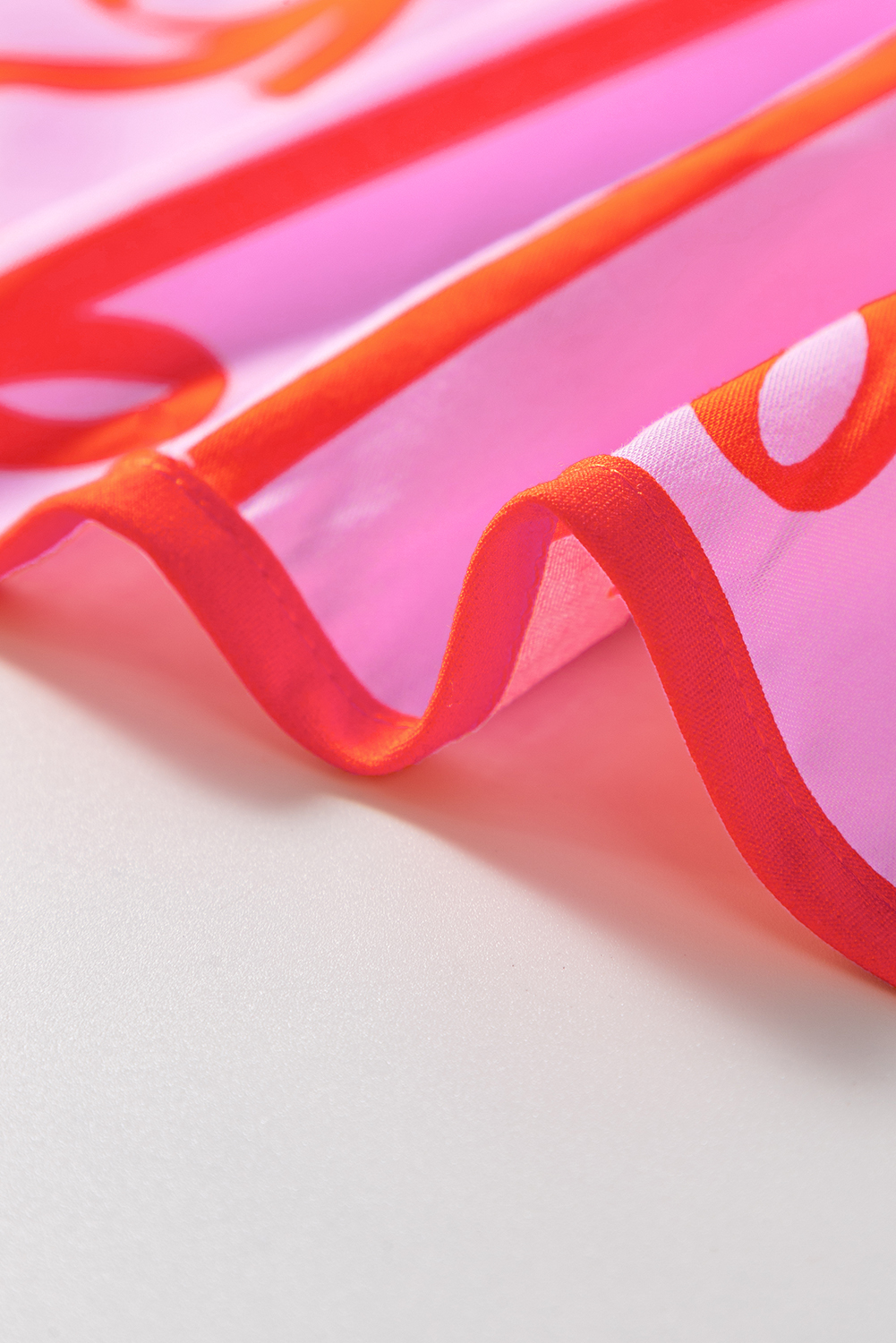 Pink Bowknot Striped Printed Bubble Sleeve Buttoned Belted Mini Dress