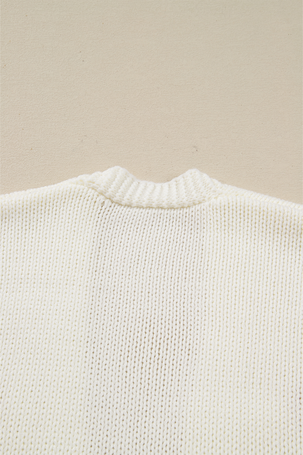 Light Pink Christmas Tree Print Open Front Drop Shoulder Midi Cardigan