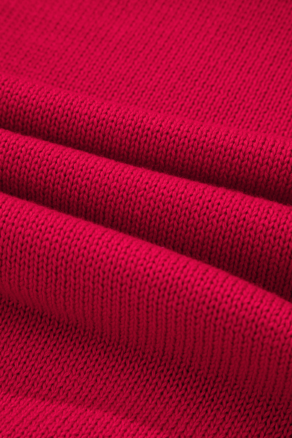 Fiery Red MERRY Letter Pattern Christmas Holiday Baggy Sweater