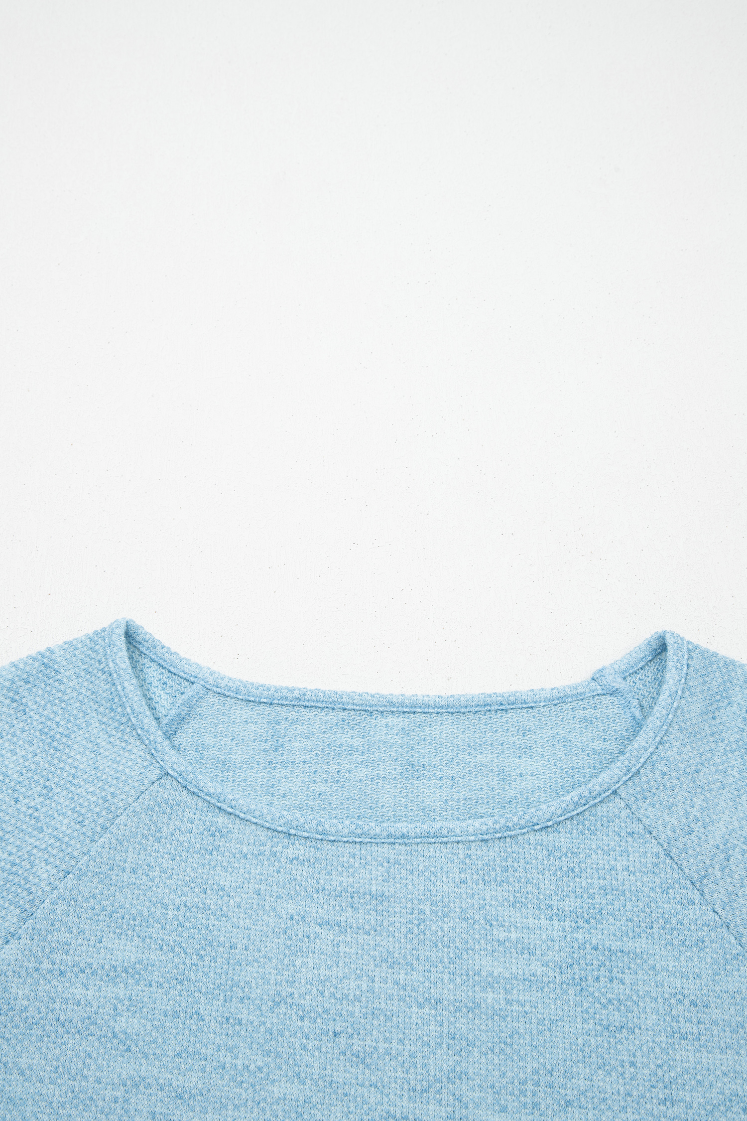 Moonlight Jade Textured Raglan Sleeve Knit Loose Top