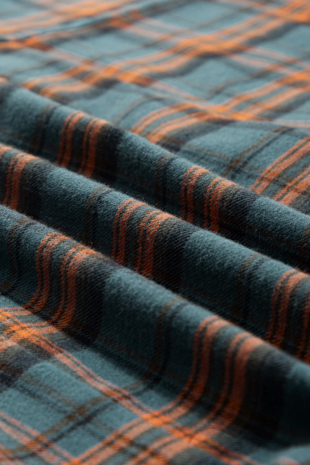 Red Plaid Long Sleeeve Side Split Distressed Hem Shirt