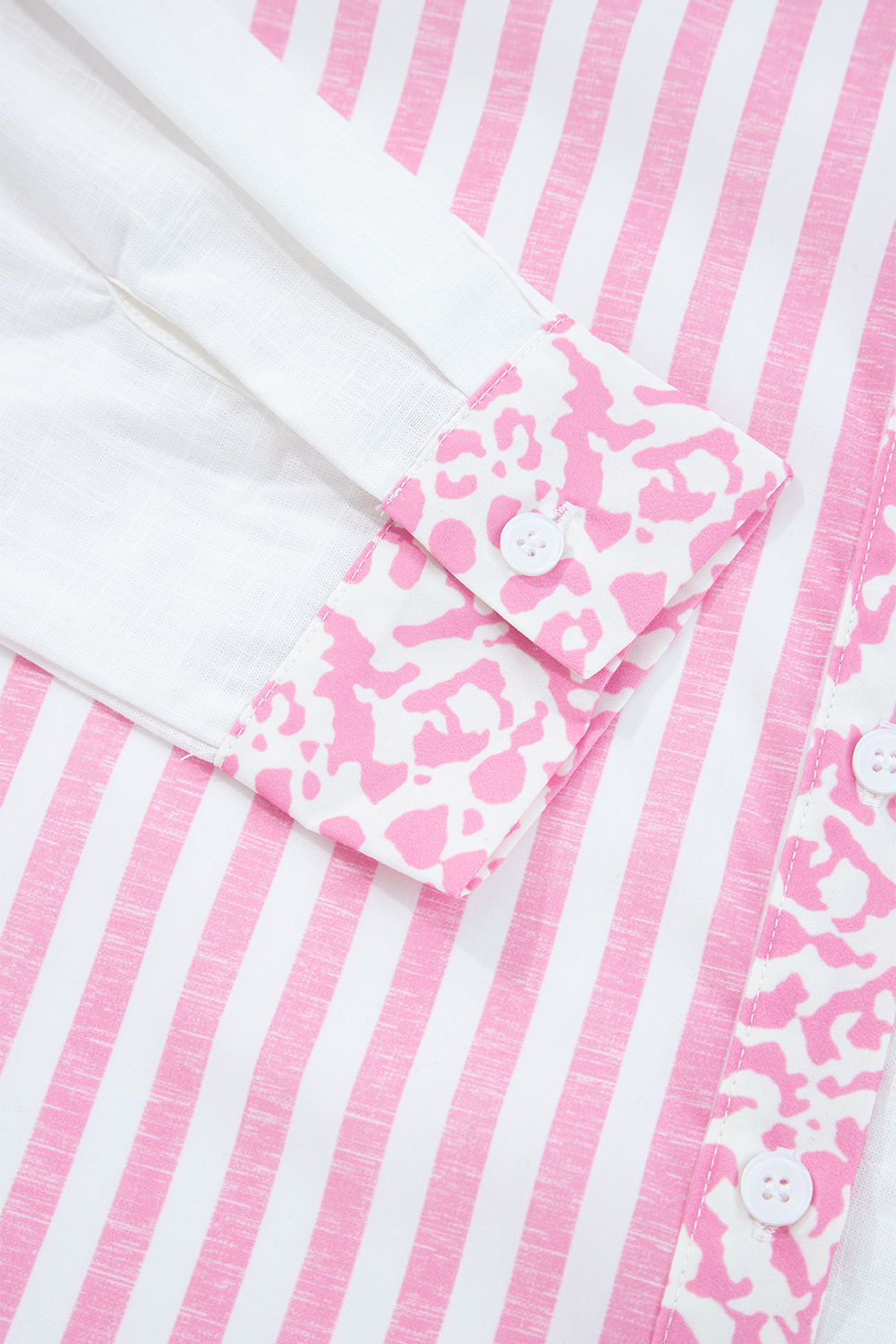 Sky Blue Leopard Striped Western Casual Shirt