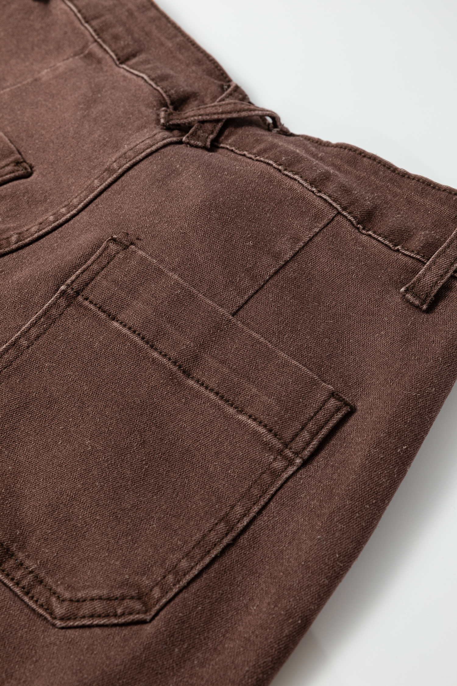 Dusk Blue Retro Washed Patch Pocket Loose Jeans