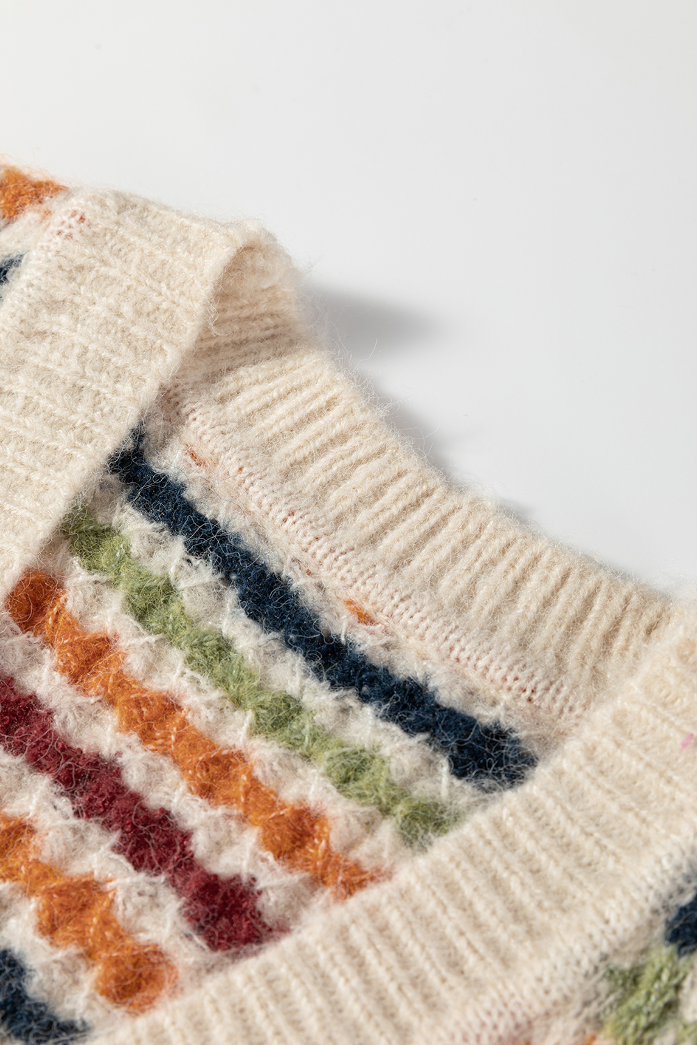 Gray Dotty Pattern Knit Button Front V Neck Sweater Cardigan