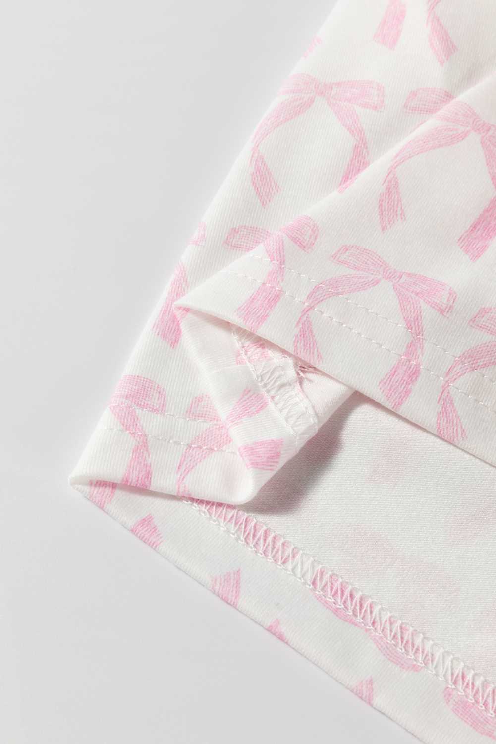 Pink Striped 3/4 Sleeve Drop Shoulder Top