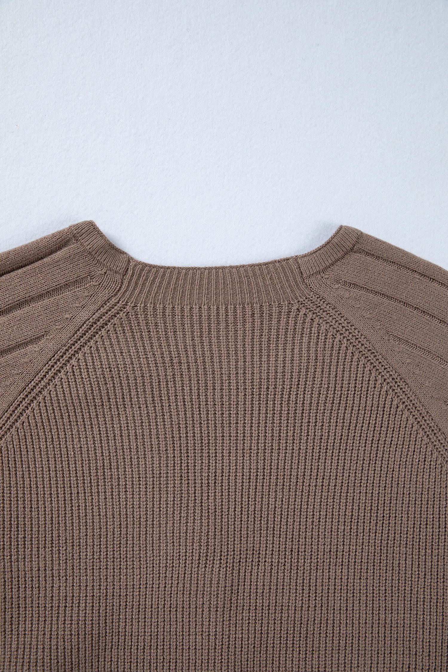 Light Pink Mixed Texture Knit Button V Neck Sweater Cardigan