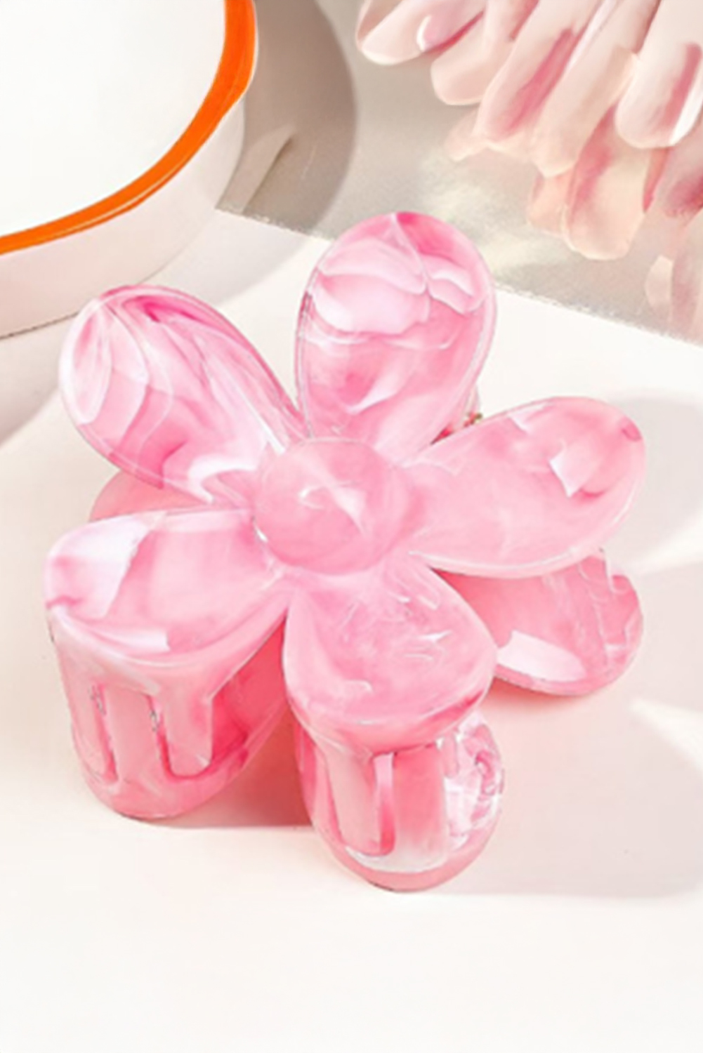 Bonbon Flower Shape Resin Hair Claw Clip