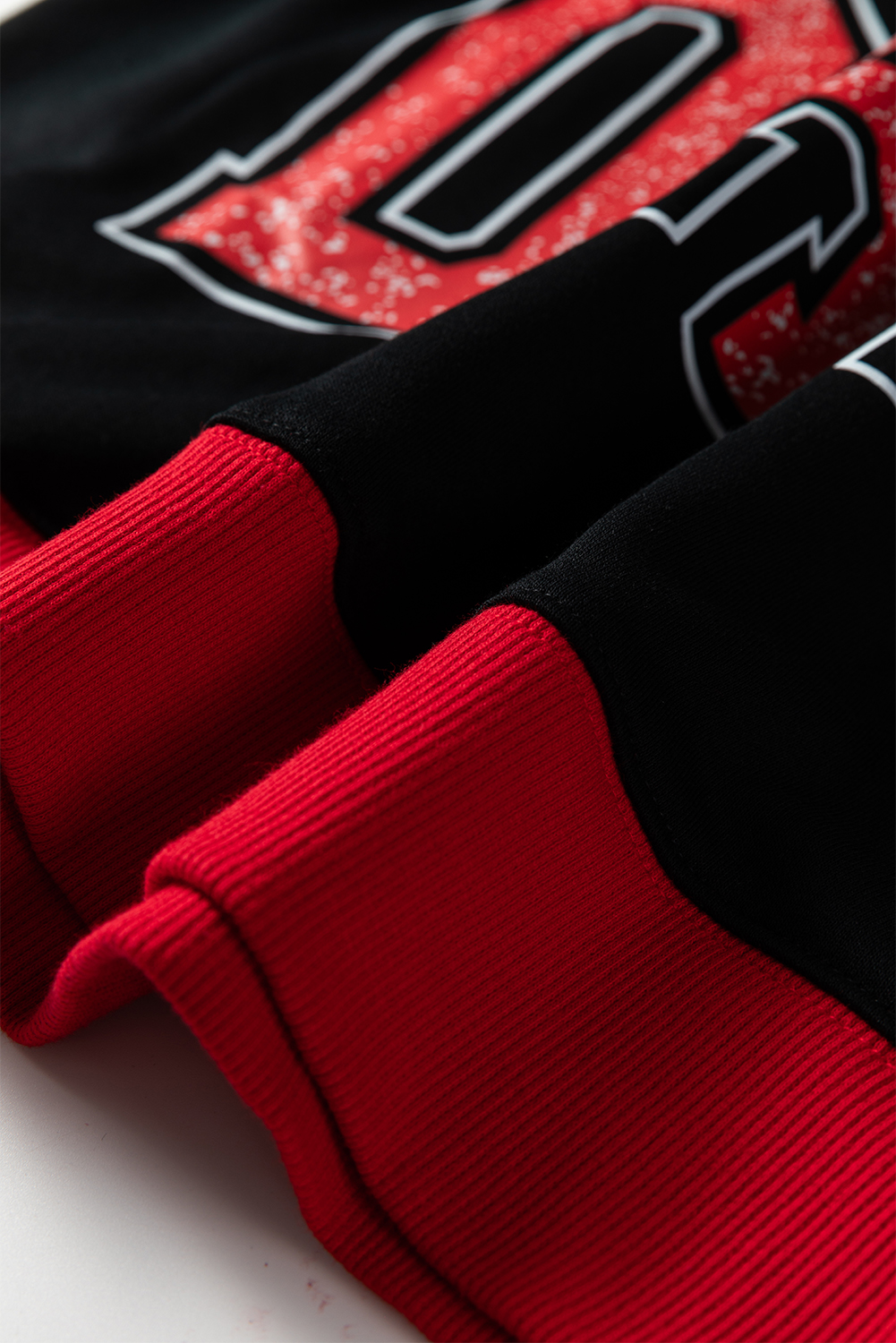 Black GAME DAY Letter Graphic Varsity Striped Detail Baggy Sweatshirt