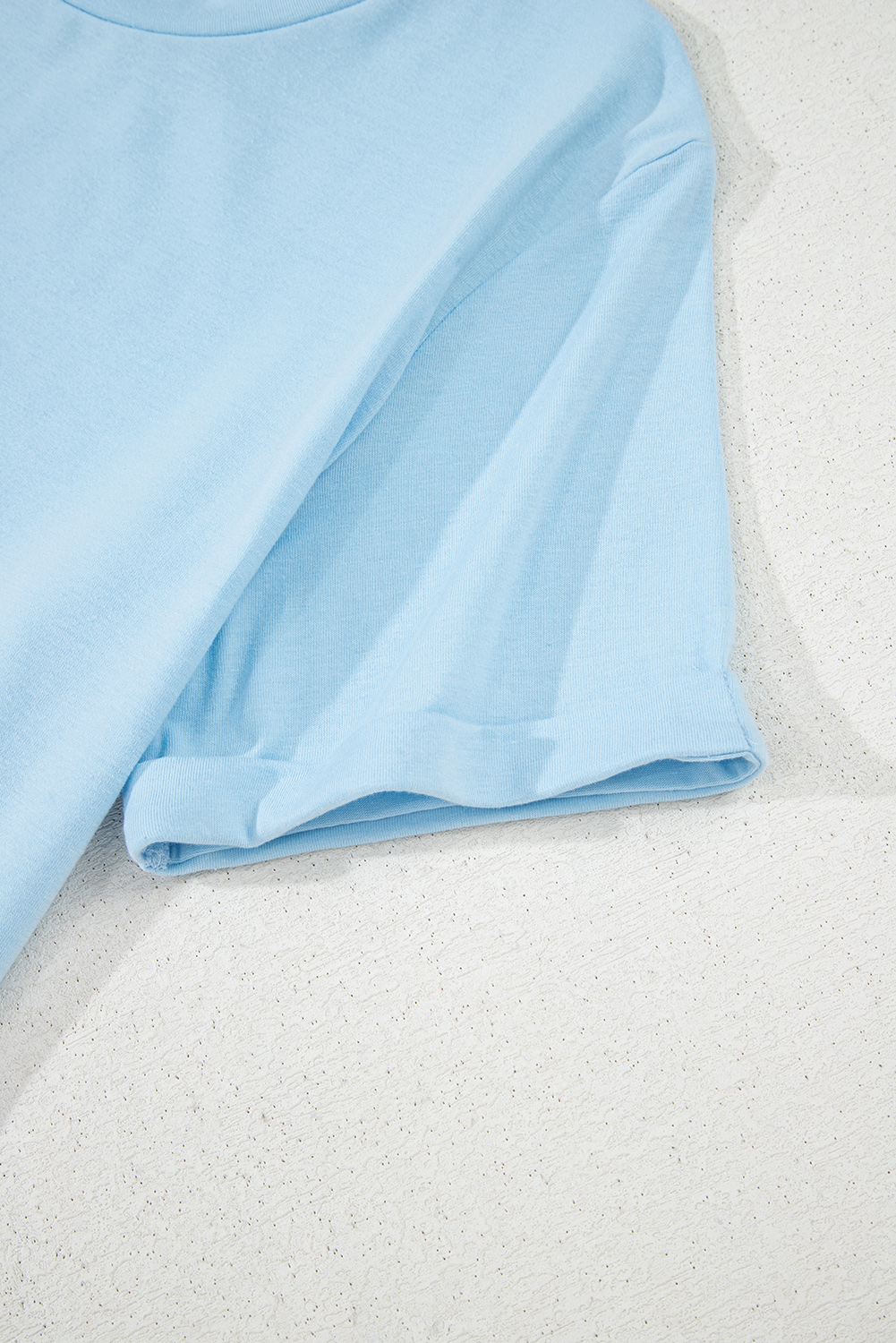 Khaki Casual Plain Crew Neck Tee