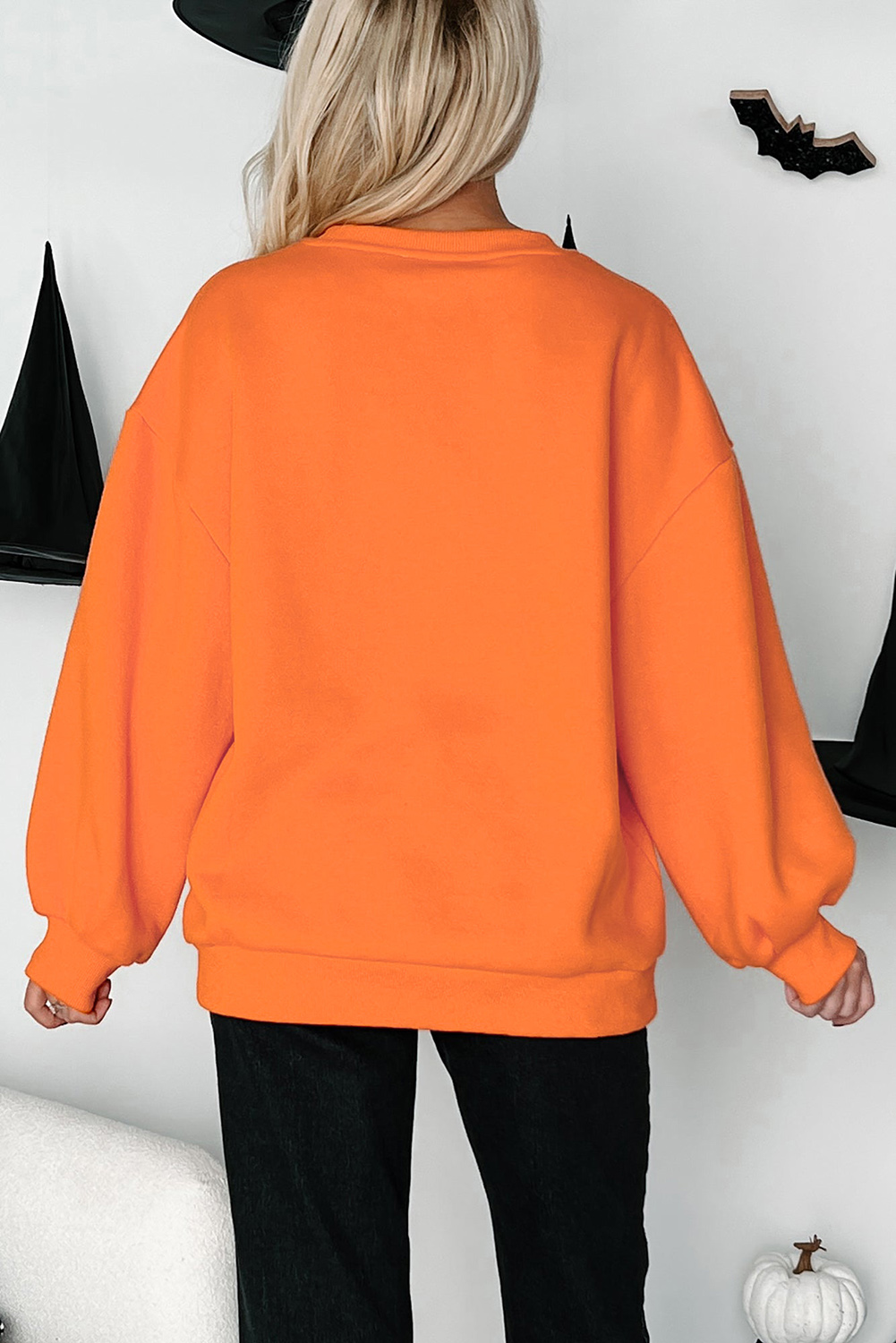 Carrot Dancing Critters Sequin Halloween Crewneck Sweatshirt