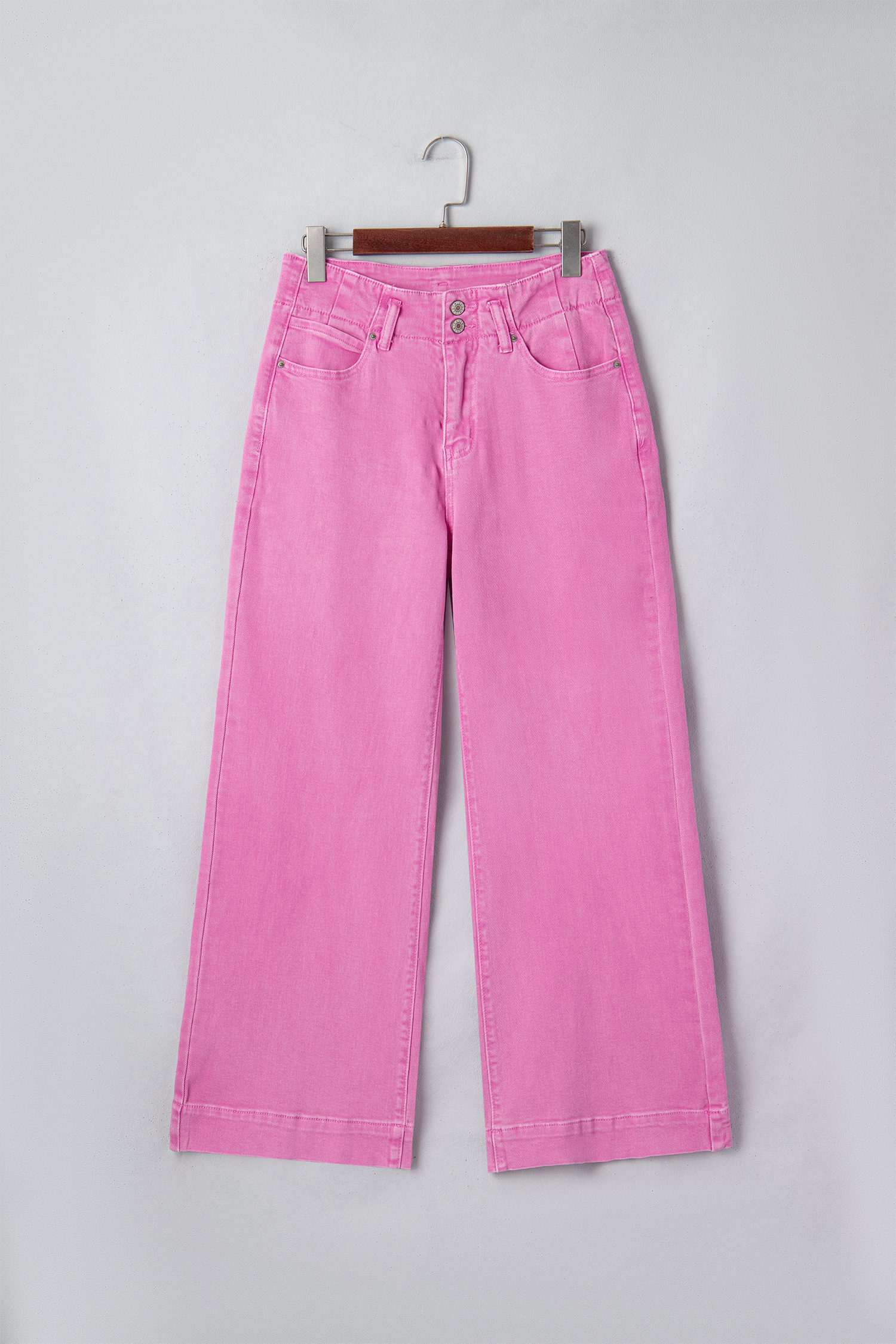 Bonbon 2-Button High Waist Flared Bottom Jeans