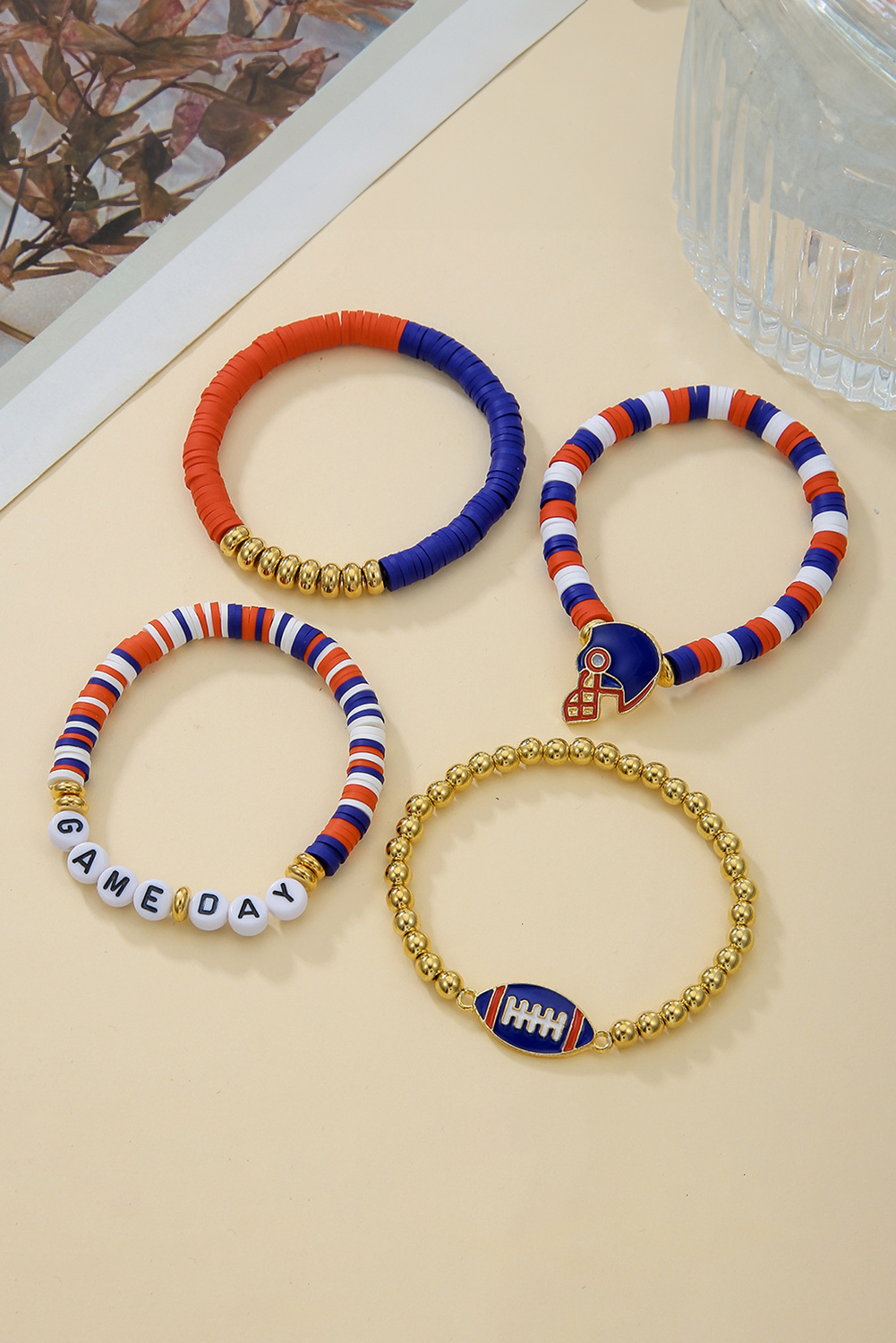 Dark Blue GAME DAY Multilayer Beading Bracelet