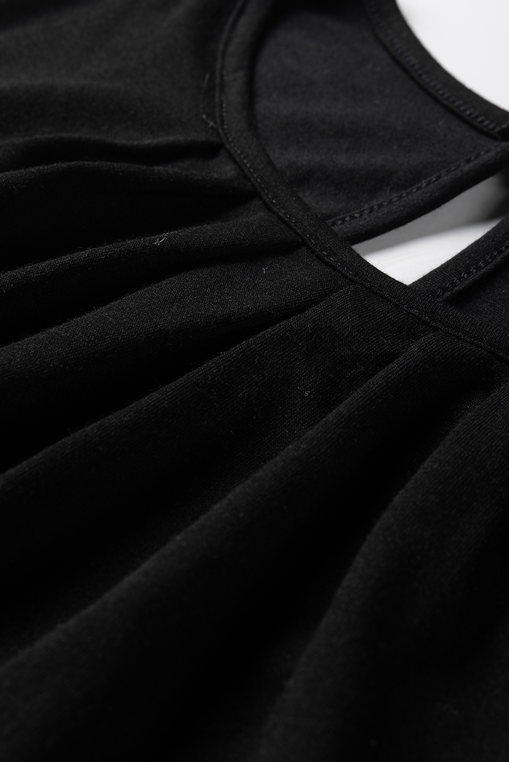 Gray Pleated Round Neck Sleeveless Top