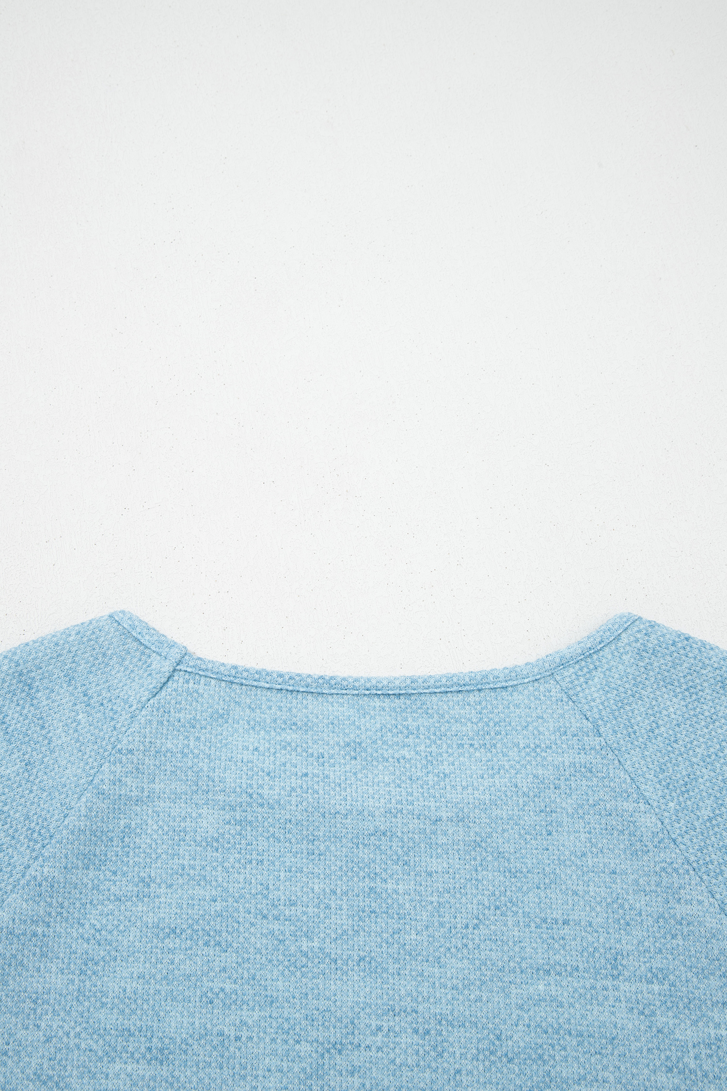 Moonlight Jade Textured Raglan Sleeve Knit Loose Top