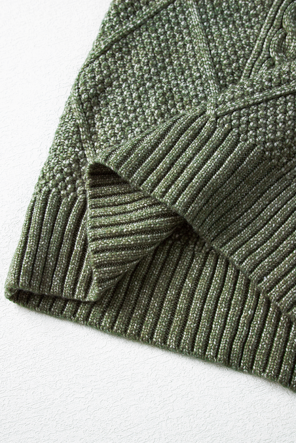 Parchment Cable Knit Drop Shoulder Loose Fit Sweater Dress