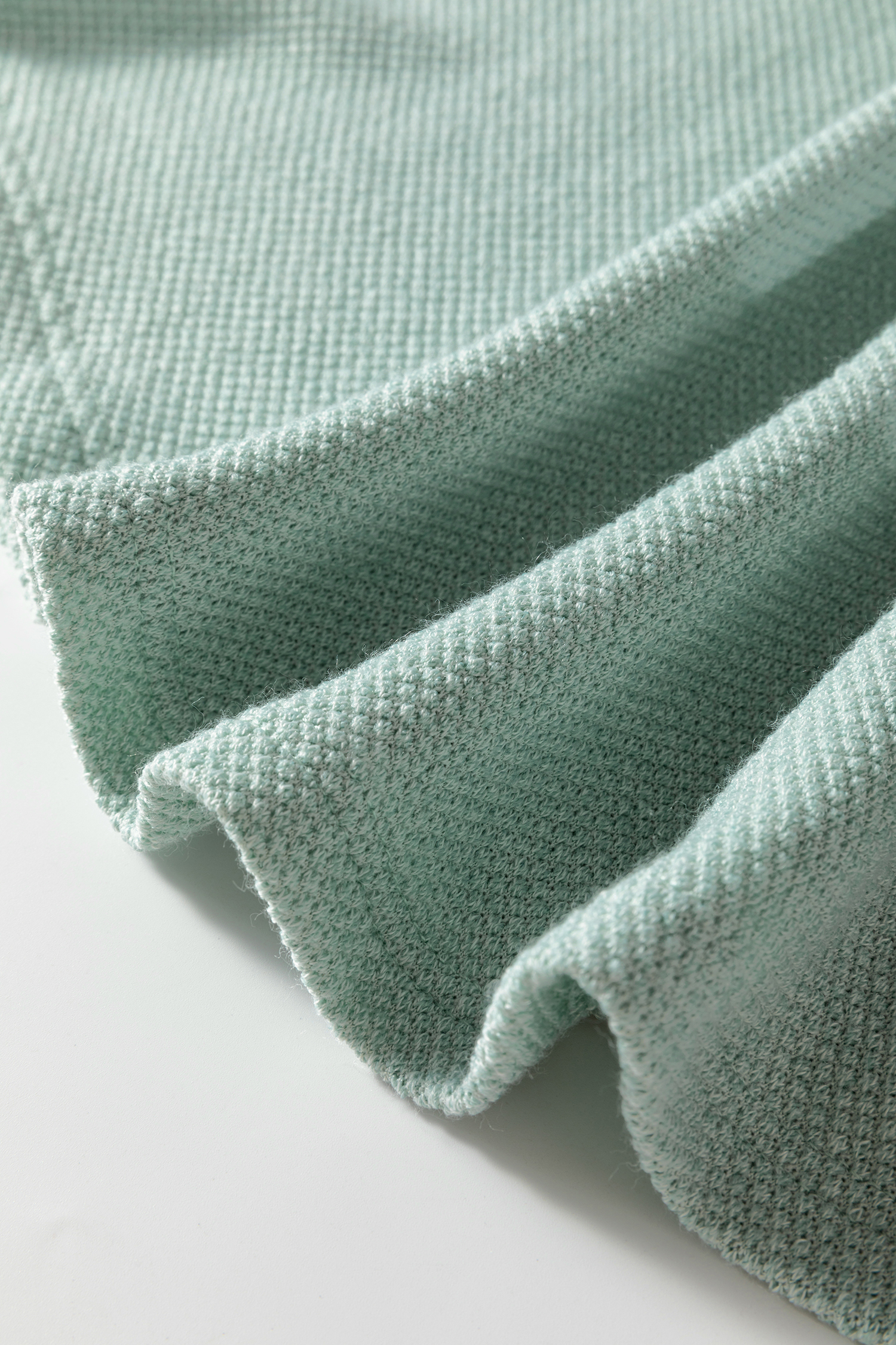 Moonlight Jade Textured Raglan Sleeve Knit Loose Top