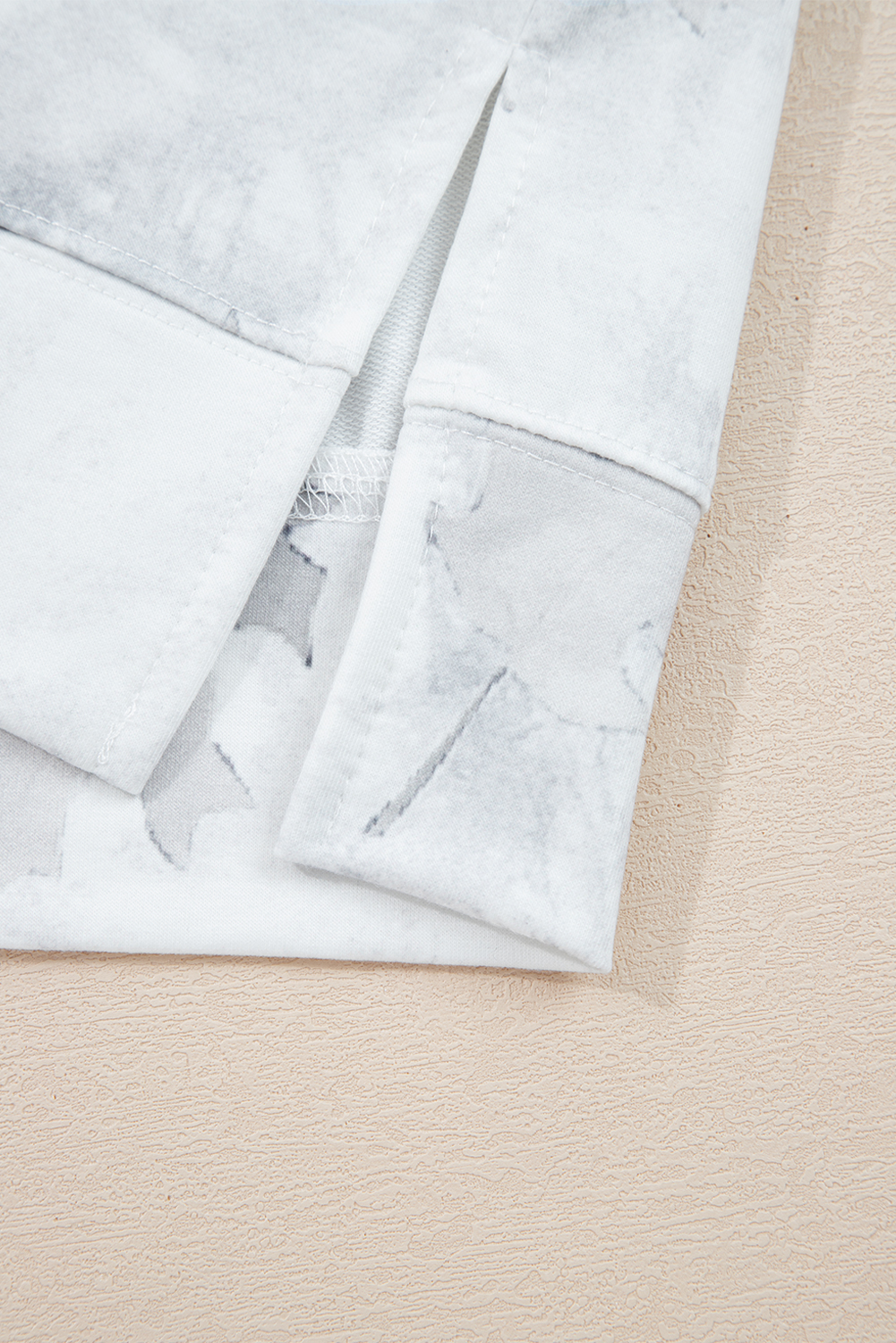 Beige Camo Print Baggy Drawstring Jogger Sweatpants