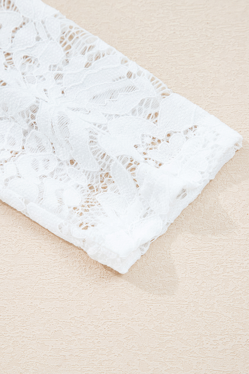 Black Lace Long Sleeve Insert Drop Shoulder Tee