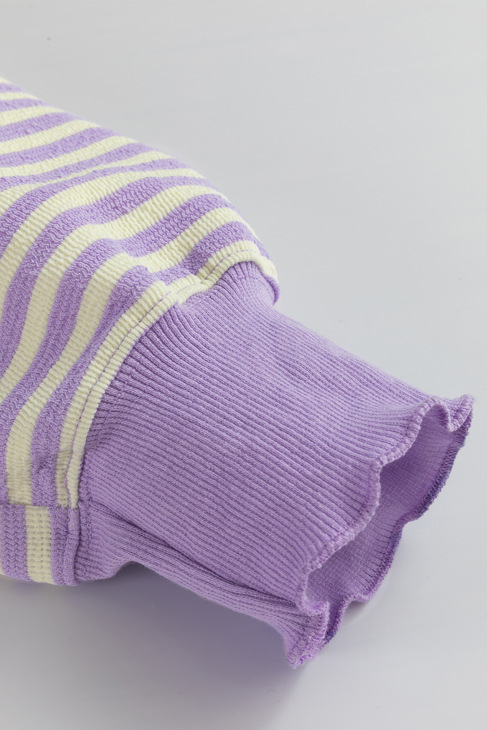 Pink Stripe Loose Drop Shoulder Long Sleeve Top