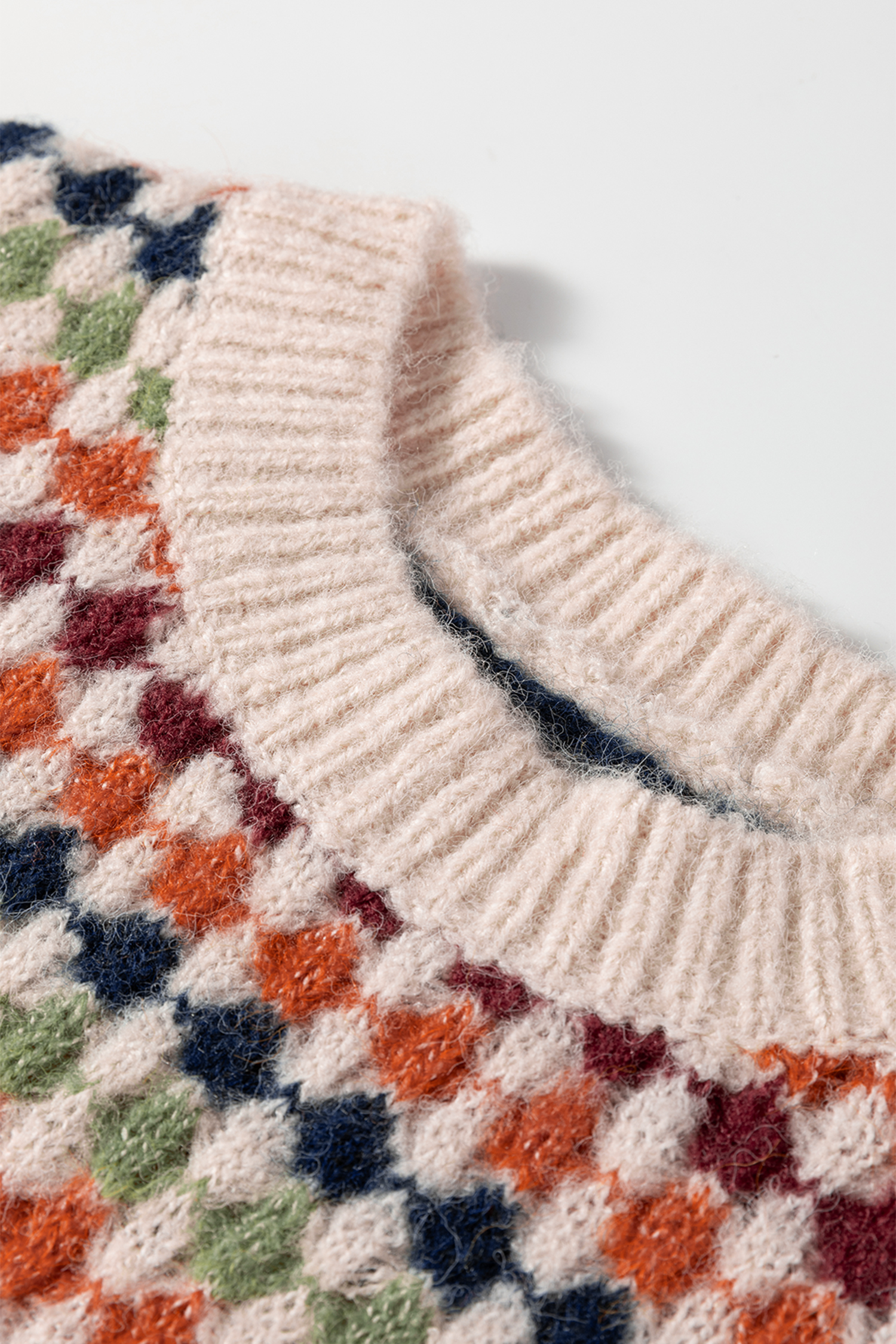 Gray Dotty Pattern Knit Button Front V Neck Sweater Cardigan