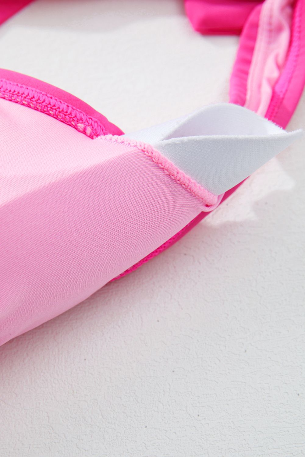 Dearlovers Rose Red Square Neck Knotted Shoulder Open Back One Piece Swimsuit