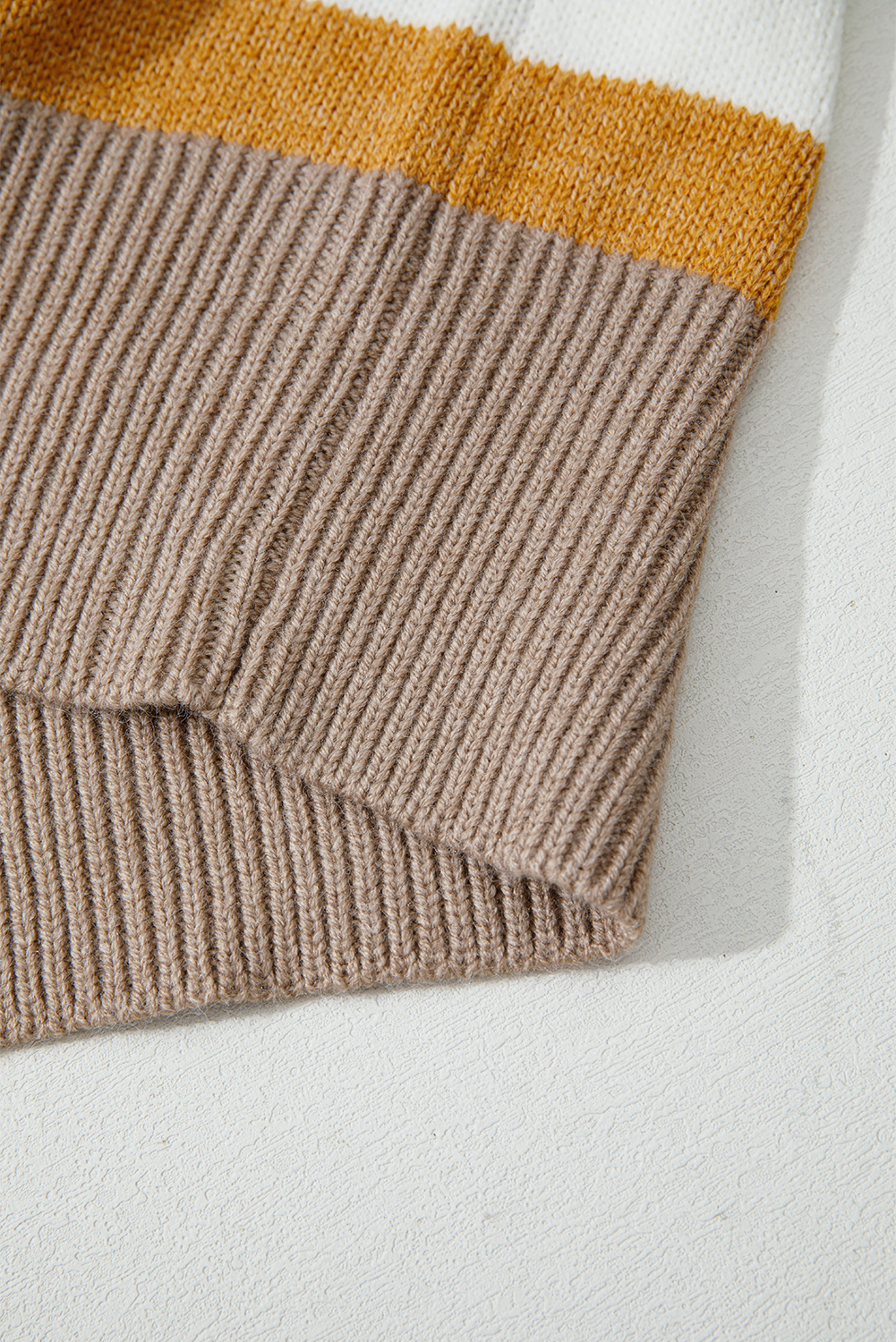 Multicolour Stripe Drop Shoulder Crew Neck Sweater