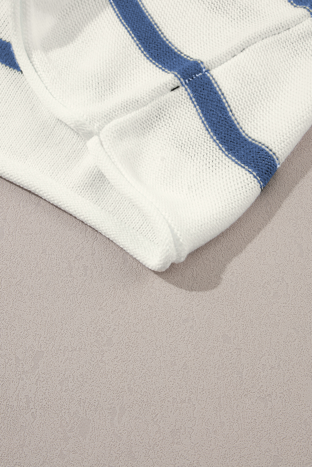 Blue Striped Batwing Sleeve Sweater Tee