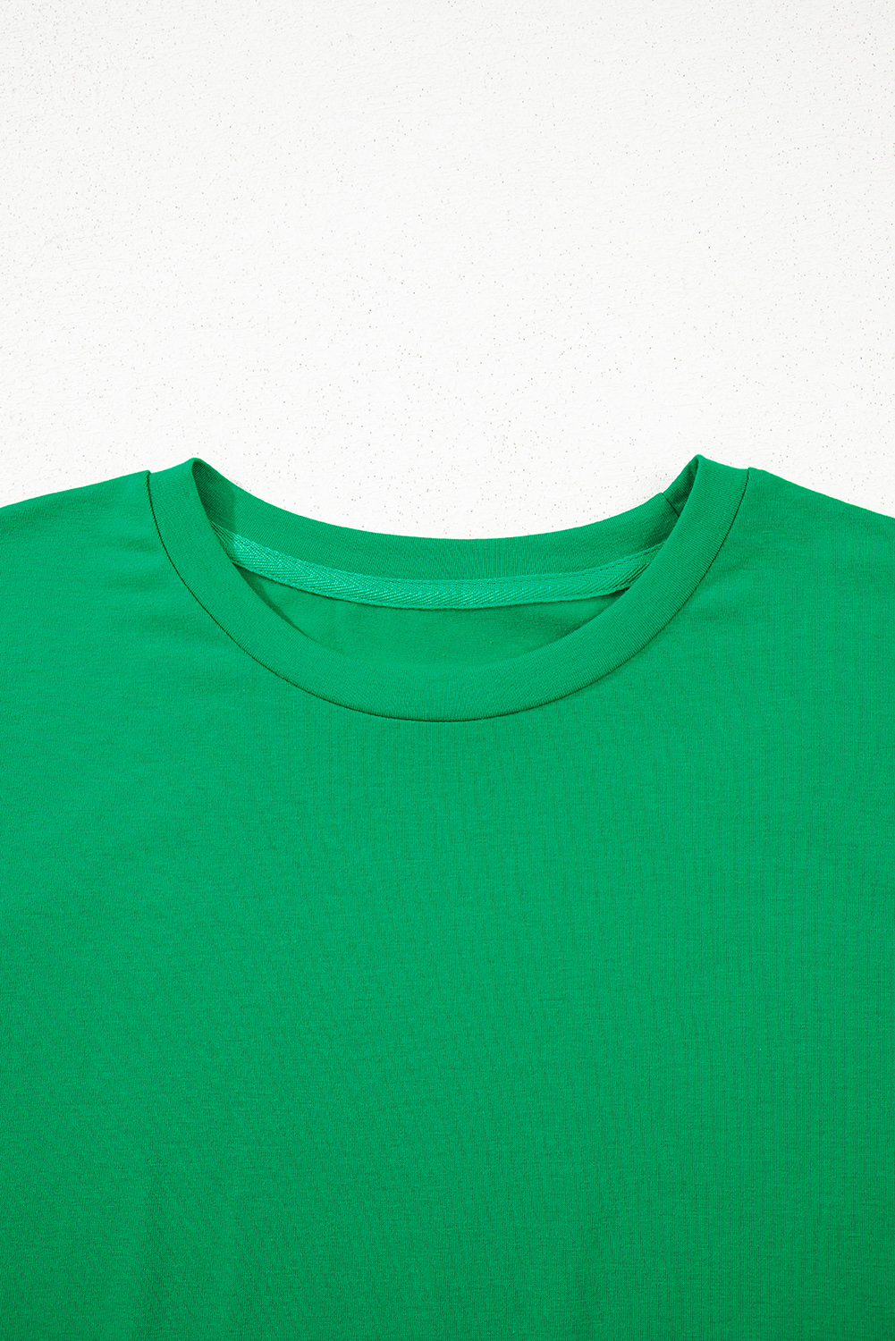 Khaki Casual Plain Crew Neck Tee