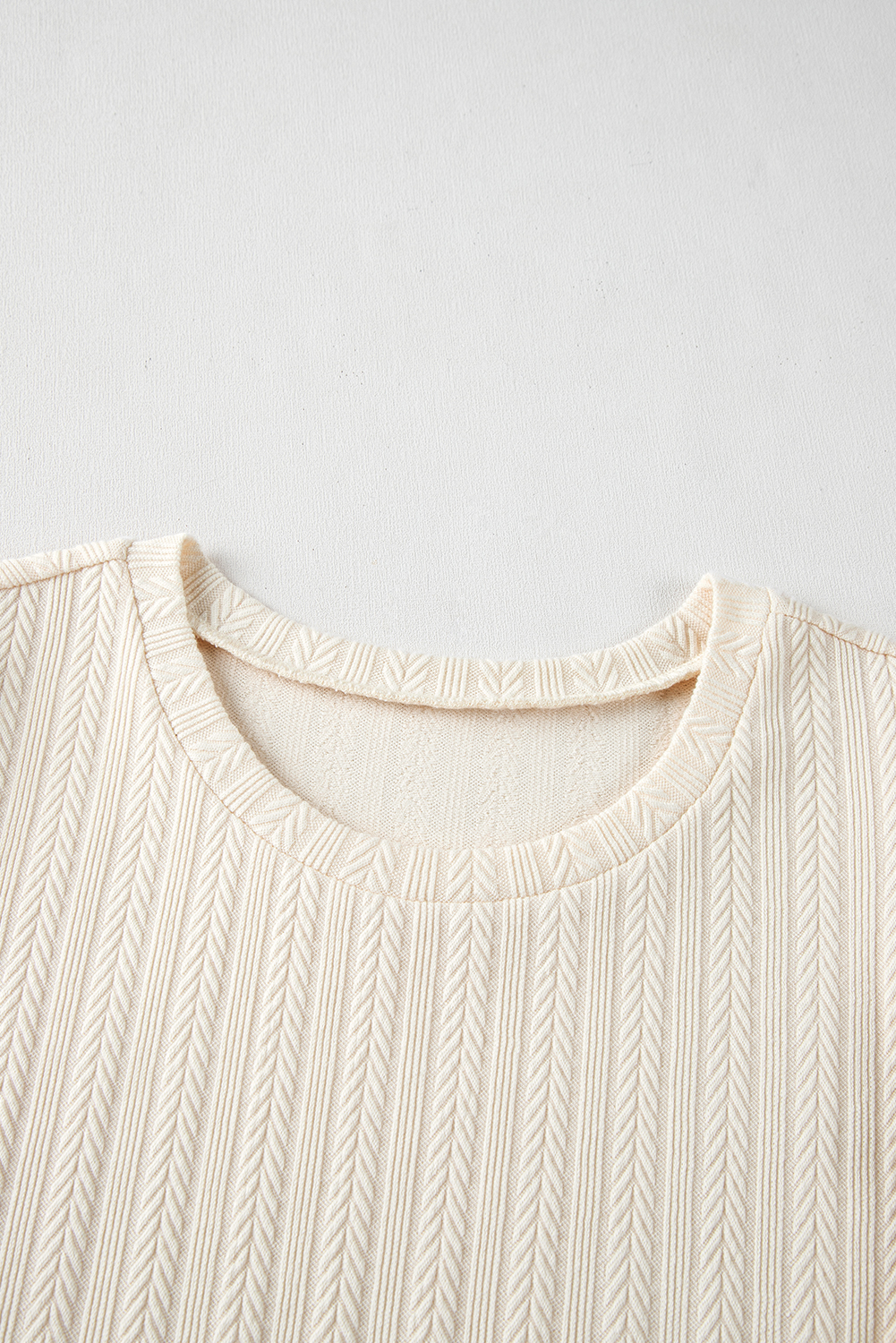 Apricot Polka Dot Mesh Puff Sleeve Textured Blouse